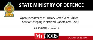 State ministry of defence Vacancy