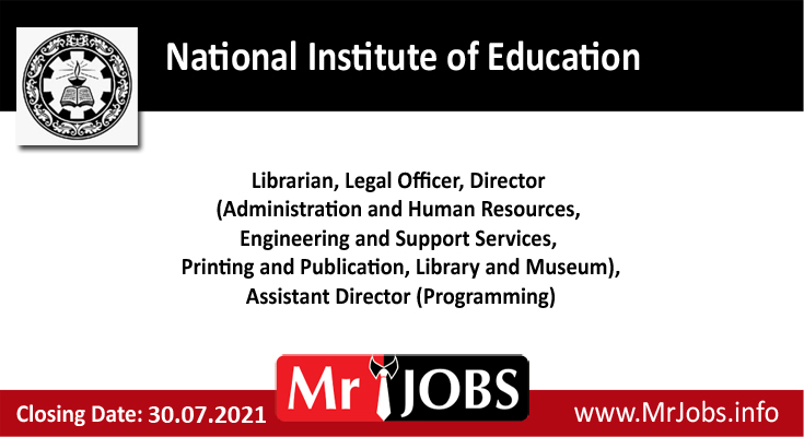 National Institute of Education Vacancies