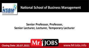 National School of Business Management Vacancies