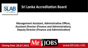 Sri Lanka Accreditation Board Vacancies