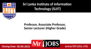 Sri Lanka Institute of Information Technology Vacancies