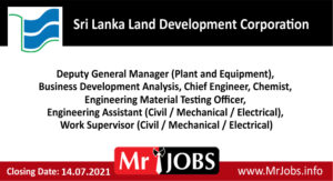 Sri Lanka Land Development Corporation Vacancies