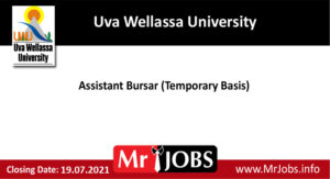 Uva Wellassa University Vacancies