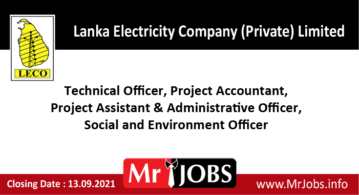 Lanka Electricity Company (Private) Limited Vacancies