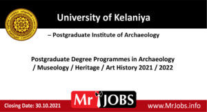 Postgraduate Institute of Archaeology - 2021