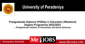 Postgraduate Diploma PGDip in Education Degree Programme 2022 2023