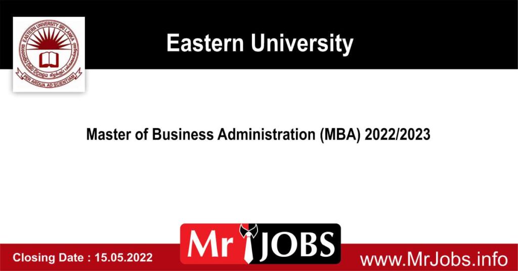 Master of Business Administration (MBA) 2022 2023