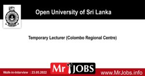 Temporary Lecturer (Colombo Regional Centre) – Open University