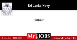Translator -  Sri Lanka Navy Vacancies 2022