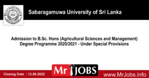 BSc in Agricultural Sciences and Management 2020 2021