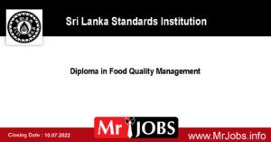 Diploma in Food Quality Management - SLSI