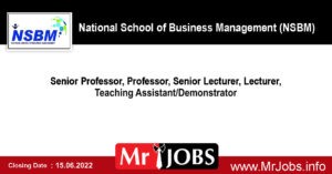 NIBM Lecturer Vacancies 2022