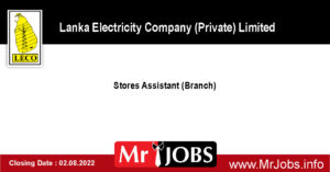 Lanka Electricity Company (Private) Limited - Stores Assistant (Branch)