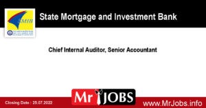 SMIB Bank Vacancies 2022 - Chief Internal Auditor, Senior Accountant