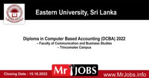 Diploma in Computer Based Accounting (DCBA) 2022 -Eastern University