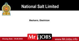 National Salt Limited Vacancies 2022 - Mechanic, Electrician 