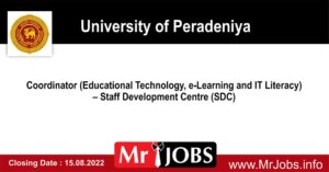 University of Peradeniya Vacancies 2022 - Coordinator