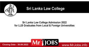 Sri Lanka Law College Admission 2022 LLB Graduates from Local & Foreign Universities