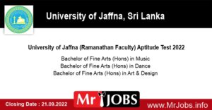 University of Jaffna (Ramanathan Faculty) Aptitude Test 2022