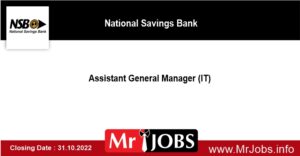 Assistant General Manager (IT) National Savings Bank