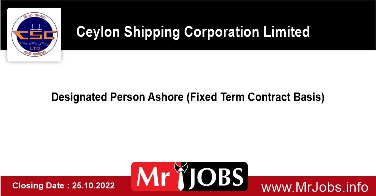 Designated Person Ashore Ceylon Shipping Corporation Limited
