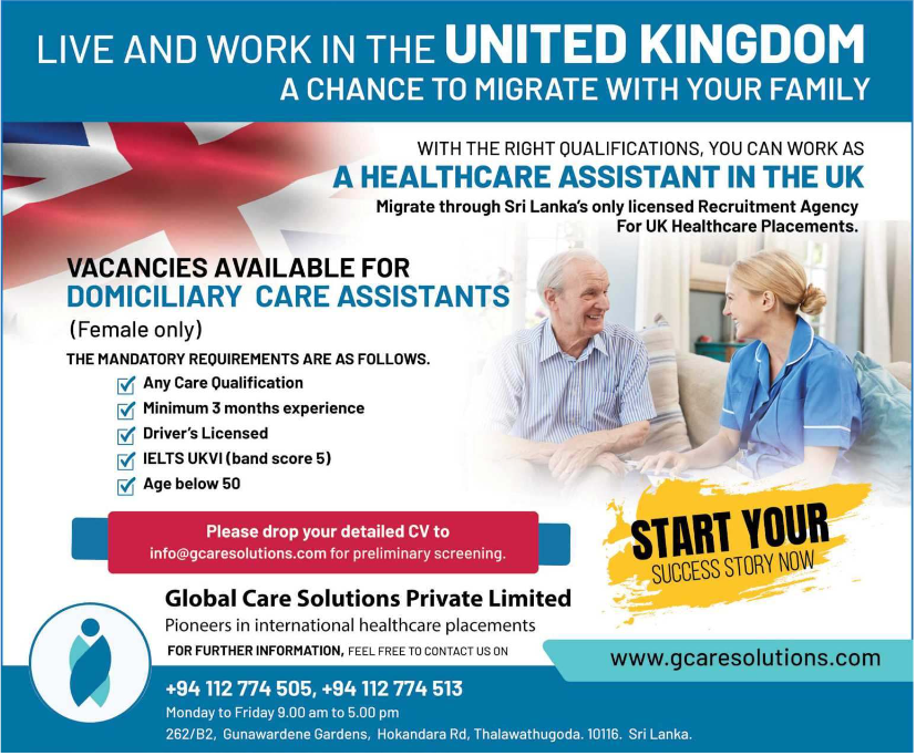 Healthcare Assistant, Domiciliary Care Assistant in United Kingdom (UK)