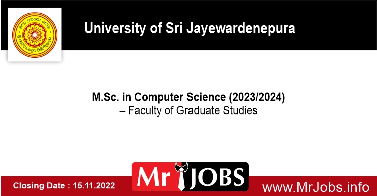 MSc in Computer Science 2023 2024 University of Sri Jayewardenepura