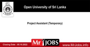 Project Assistant (Temporary) OUSL