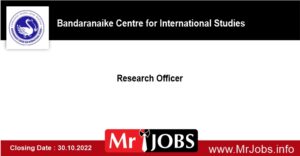 Research Officer Bandaranaike Centre for International Studies
