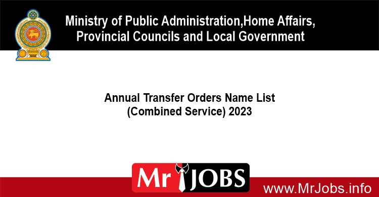 combined service annual transfer orders name list 2023