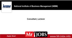 Consultant Lecturer National Institute of Business Management Vacancies 2022