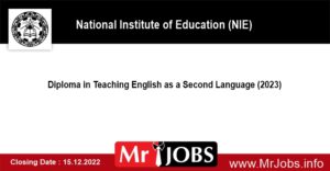 Diploma in Teaching English as a Second Language (2023) – National Institute of Education