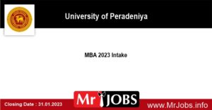 MBA 2023 Intake University of Peradeniya