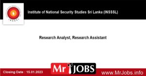 Research Analyst, Research Assistant Institute of National Security Studies Sri Lanka (INSSSL)