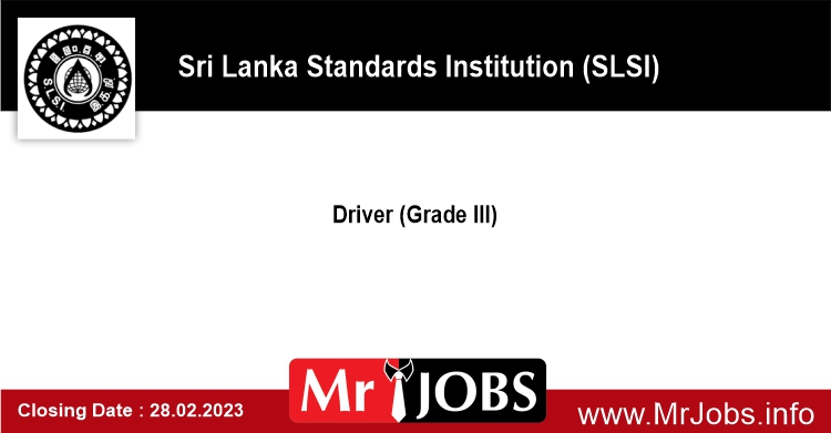 Driver Sri Lanka Standards Institution (SLSI) 2023