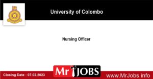 Nursing Officer University of Colombo Vacancies 2023