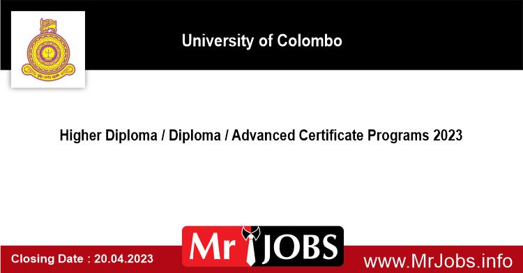 Higher Diploma Diploma Advanced Certificate Programs 2023 