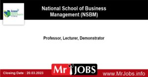 Professor, Lecturer, Demonstrator - NSBM Green University Vacancies 2023
