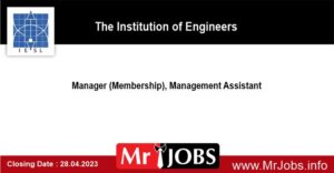 Manager Membership Management Assistant The Institution of Engineers Vacancies 2023 2