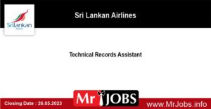 Technical Records Assistant - Sri Lankan Airlines Vacancies 2023