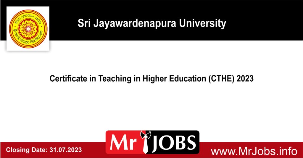 Certificate in Teaching in Higher Education (CTHE) 2023