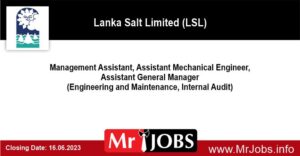 Management Assistant - Lanka Salt Limited (LSL) Vacancies 2023