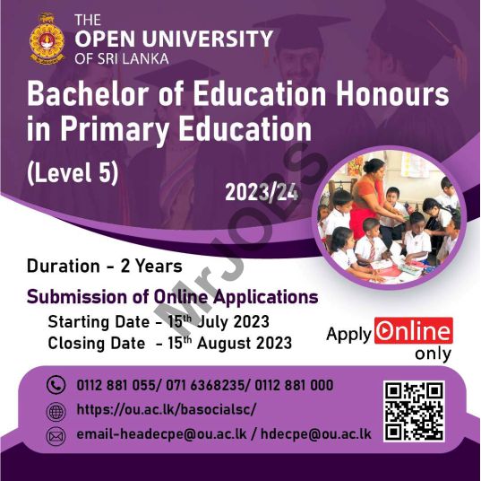 Bachelor of education honours in primary education level 5