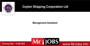 Management Assistant - Ceylon Shipping Corporation Ltd Vacancies 2023