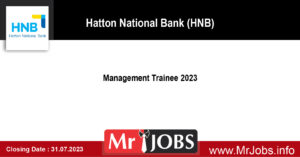 Management Trainee 2023 – Hatton National Bank (HNB)