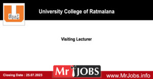 Visiting Lecturer Jobs University College of Ratmalana 2023