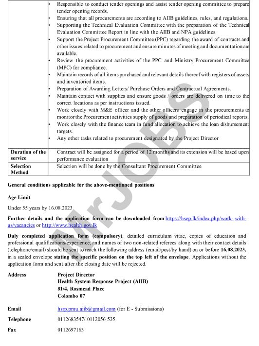 Monitoring  Evaluation Officer  Ministry of Health Vacancies 2023 2