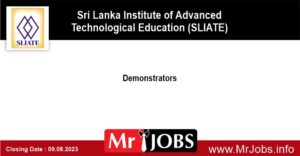 SLIATE Demonstrators Vacancies 2023