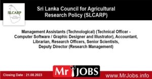 Sri Lanka Council for Agricultural Research Policy SLCARP Jobs Vacancies 2023