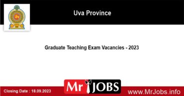 Uva Province Graduate Teaching Exam Vacancies 2023